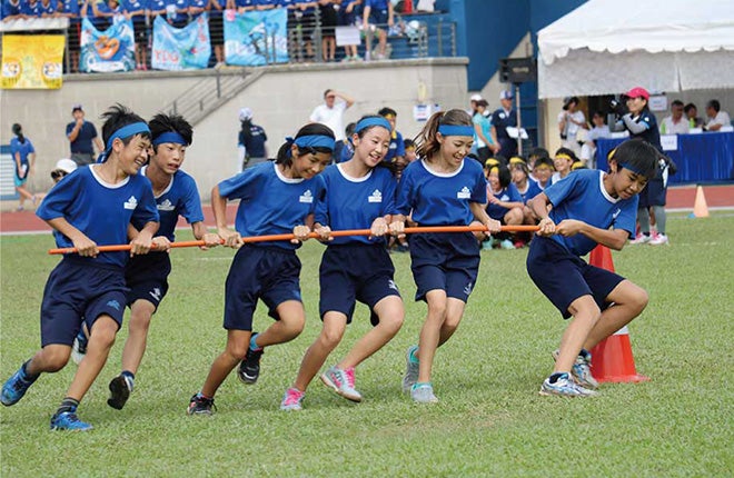 シンガポール日本人学校中学部　運動会の模様