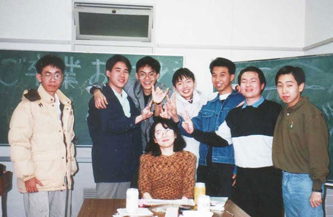 My class photo at the Japanese Language School of Osaka University for Foreign Studies, 1993.(2nd from the left)
